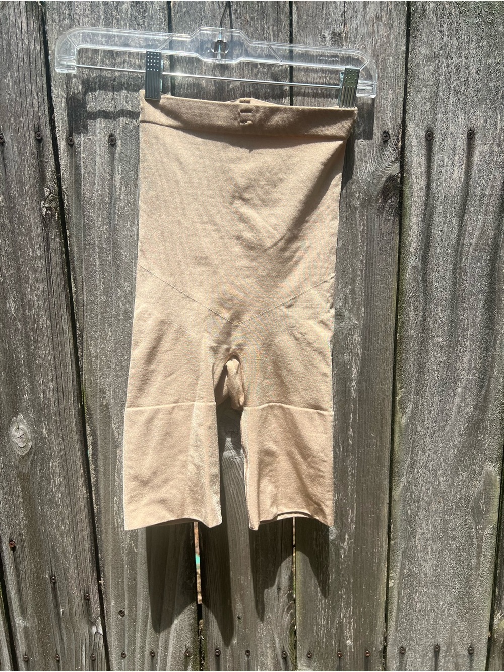 SPANX Nude High-Waist Mid-Thigh Shaping Shorts